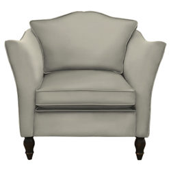 Duresta Vaughan Armchair, Umber Leg Canterbury Linen Grey